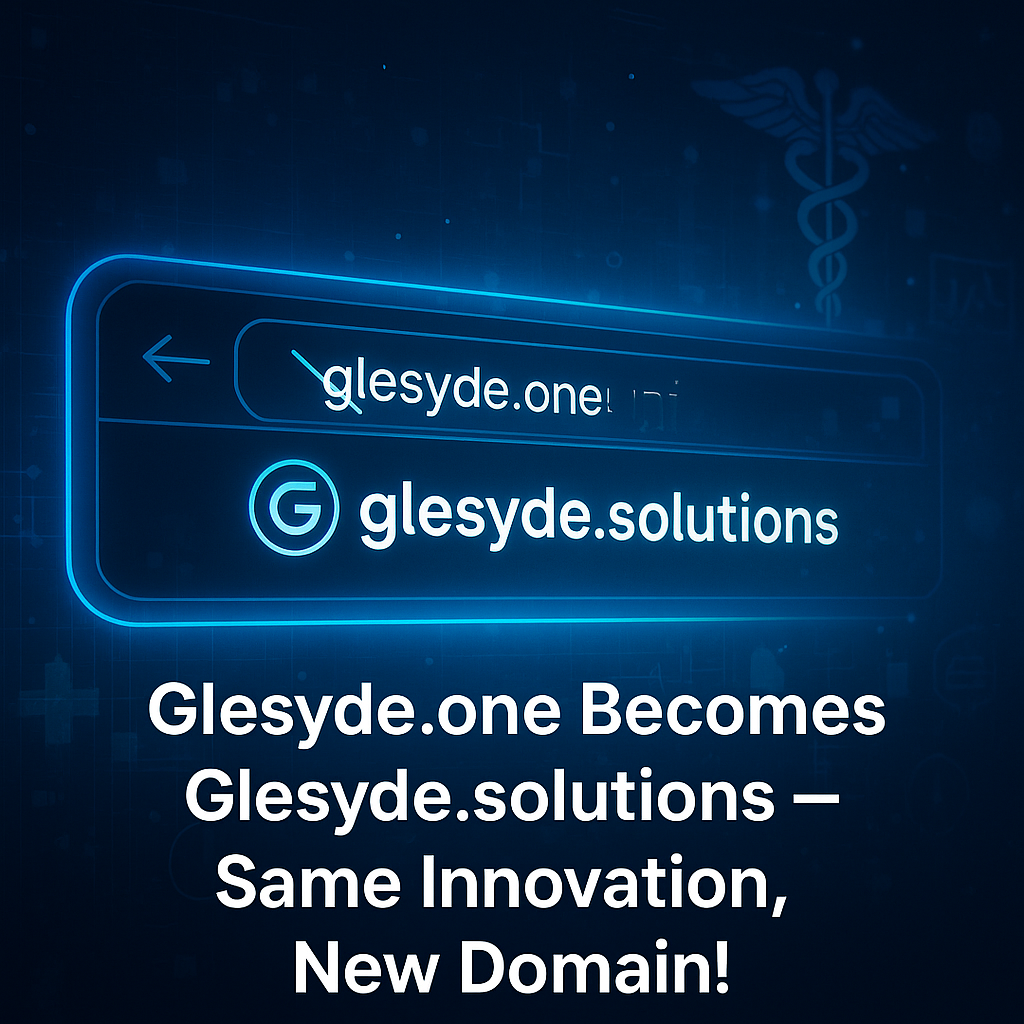 glesyde.one Becomes glesyde.solutions β Same Innovation, New Domain! Read the Announcement